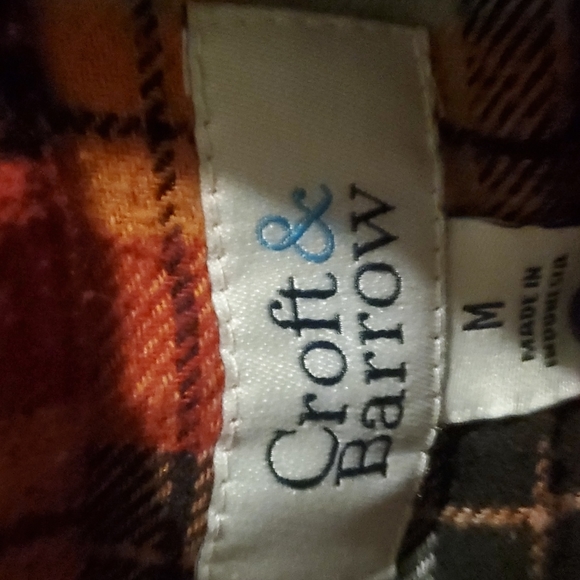 Men's Medium Croft & Barrow Flannel - Picture 2 of 3